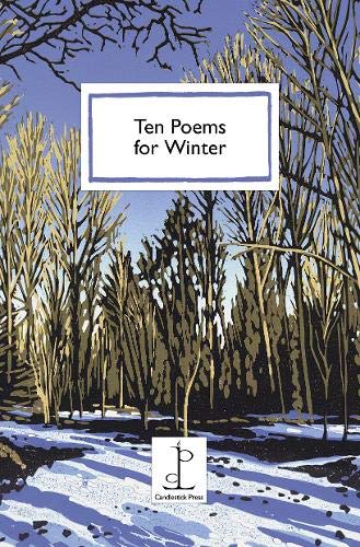 Book cover: “Ten Poems for Winter” with a winter tree illustration.