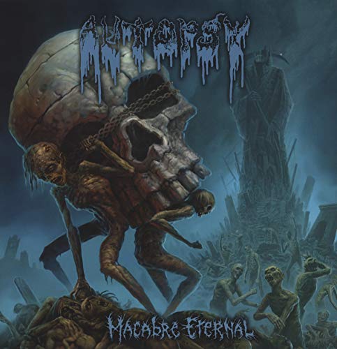 Album cover: skull, decaying figures, and a grim reaper in a graveyard.