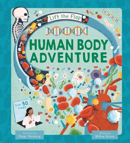 Human Body Adventure" book cover with anatomical illustrations and lift-the-flaps.