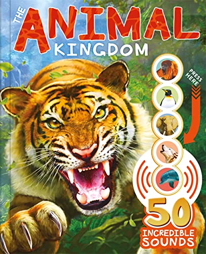 Sound book cover featuring a tiger, with animal buttons on the side.