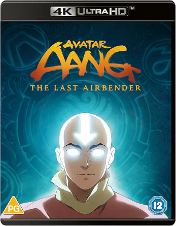 Blu-ray cover for "Avatar Aang: The Last Airbender" featuring Aang’s portrait.