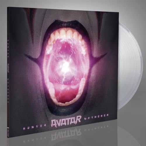 Avatar Hunter Gatherer album cover featuring a wide-open mouth emitting a bright pink glow.