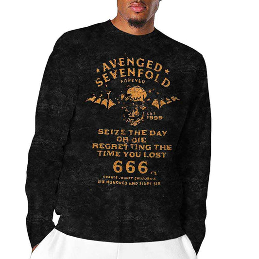Avenged Sevenfold dip-dye long sleeve t-shirt, size XXXXX-Large.