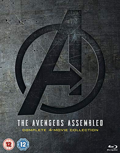 Avengers Blu-ray boxset cover featuring the "A" logo on a textured grey background.
