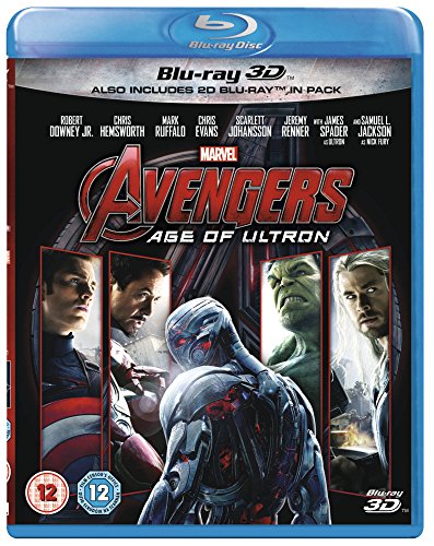 Avengers: Age of Ultron Blu-ray cover featuring heroes and Ultron.