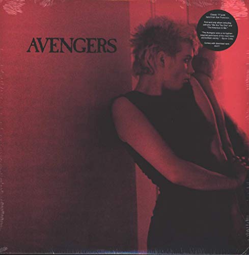 Red vinyl record cover featuring a shadowy portrait of a person.
