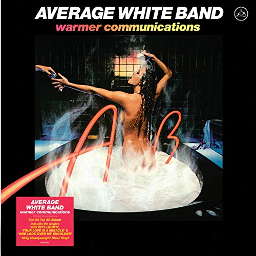 Average White Band album cover: woman in a tub, red lettering.