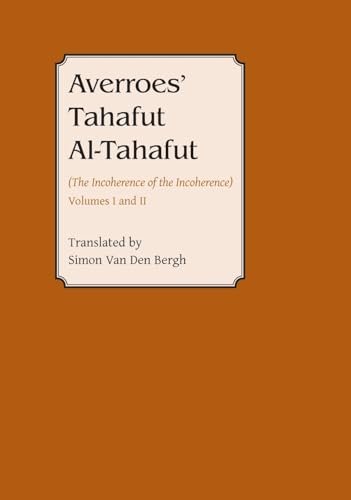Book cover: “Averroes’ Tahafut Al-Tahafut” with cream-colored text on orange.