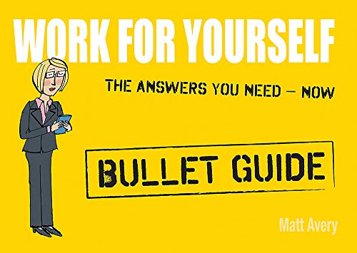 Yellow book cover with cartoon businesswoman and text "Work for Yourself.