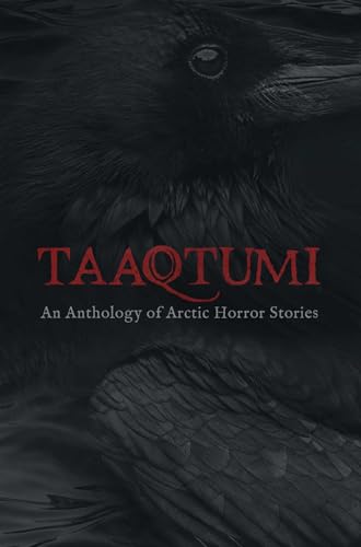 Book cover: "Taaqtumi" with a raven and red title text.
