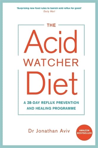 Book cover: "The Acid Watcher Diet" by Dr Jonathan Aviv, red text.