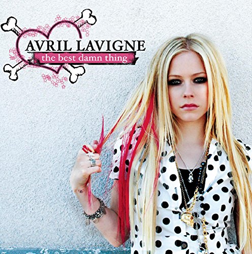 Avril Lavigne album cover with pink heart and bones graphic.