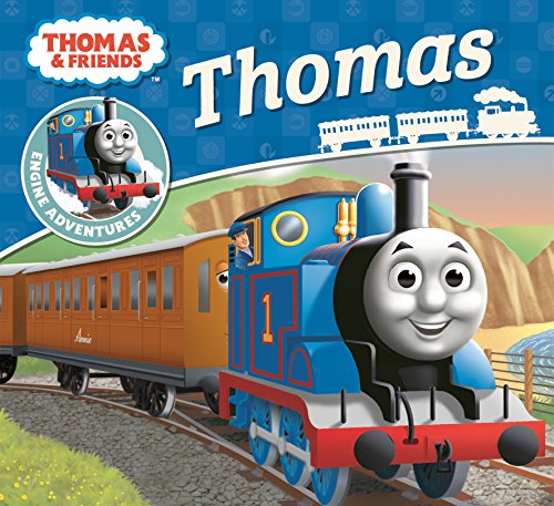 Book cover featuring Thomas the Tank Engine on railway tracks.