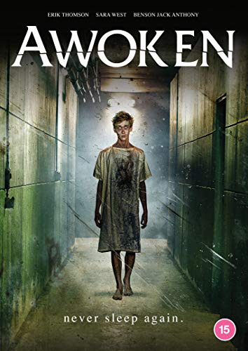 A person in a hospital gown stands in a dark, narrow hallway on the cover.