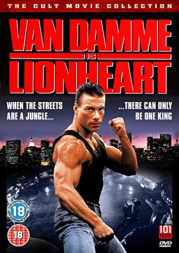 DVD cover for "Lionheart" starring Jean-Claude Van Damme, action pose.