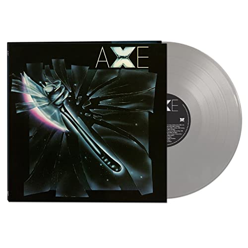 Gray vinyl record with black album cover featuring shattered glass imagery.