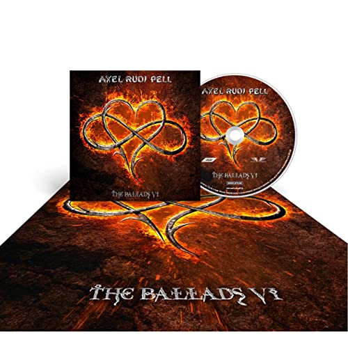 Axel Rudi Pell "The Ballads Vi" CD case and disc with fiery design.