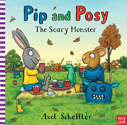 Pip and Posy book cover with a rabbit, mouse, and a green monster.