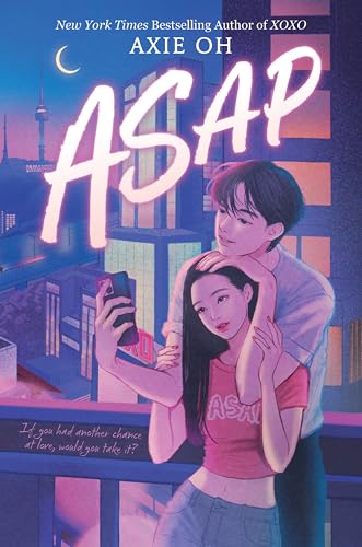 Book cover showing a young couple taking a selfie against a city skyline background.