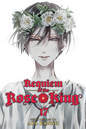 Manga cover: young man with flowers in hair, title text overlay.