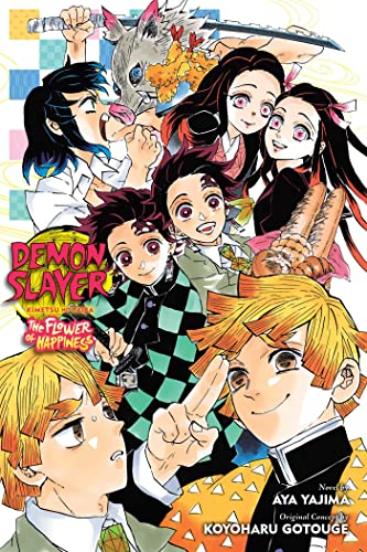 “Demon Slayer” manga cover featuring Tanjiro, Nezuko, Zenitsu, and Inosuke.