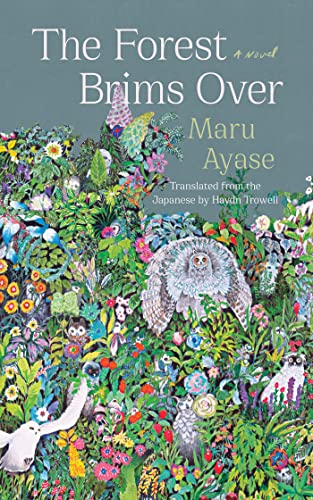 Book cover featuring a dense, colorful forest illustration with owls and flowers.
