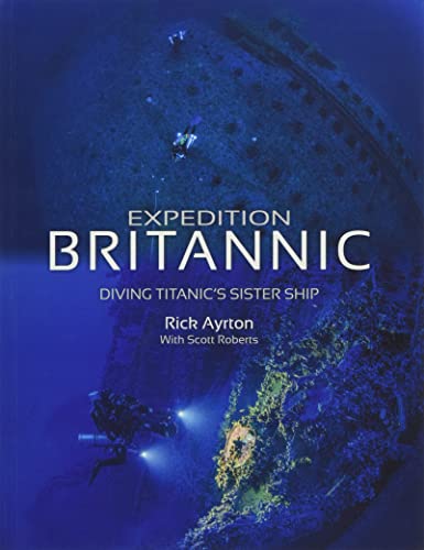 Book cover depicting divers exploring the wreck of the Britannic.