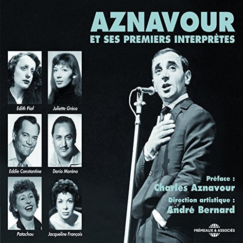CD cover featuring portraits of Charles Aznavour and other French singers.