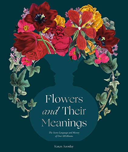 Book cover with floral arrangement and silhouette of a face.