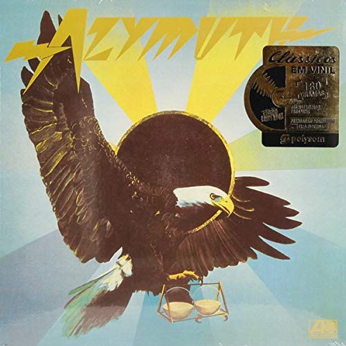 Album cover for Azymuth featuring an eagle and golden glasses.