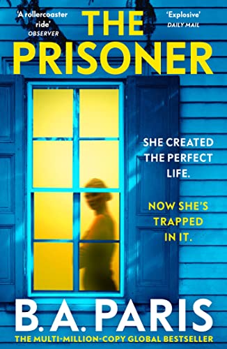 Book cover: "The Prisoner" by B.A. Paris, showing a figure behind a window.