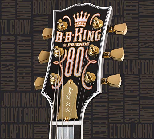 B.B. King & Friends “80” CD cover featuring a gold guitar headstock.