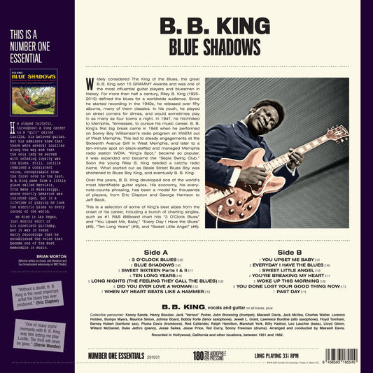 B.B. King’s “Blue Shadows” limited edition vinyl record cover.