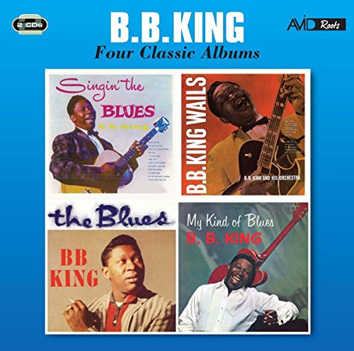 B.B. King Four Classic Albums CD cover featuring four vintage album art portraits.