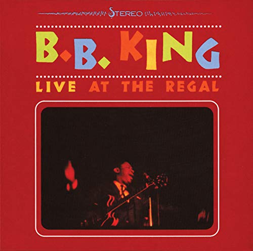 Album cover for B.B. King Live at the Regal with a red background.