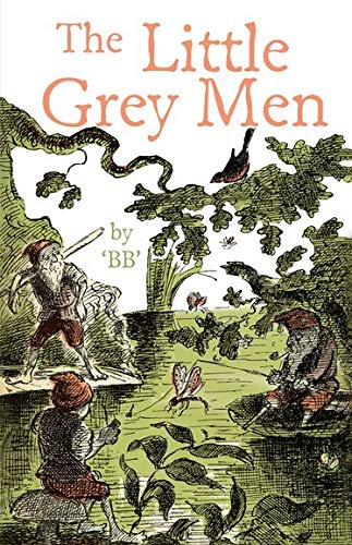 Vintage book cover depicting small, bearded men in a green, leafy scene.