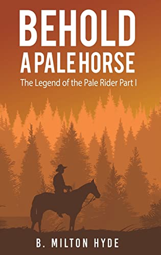 Book cover: "Behold a Pale Horse," featuring a rider on horseback.