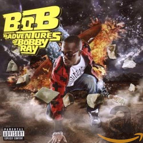 B.o.B album cover featuring the artist amidst a fantastical, fiery scene.