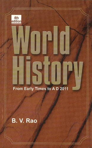 Book cover: "World History" fourth edition, brown textured background.