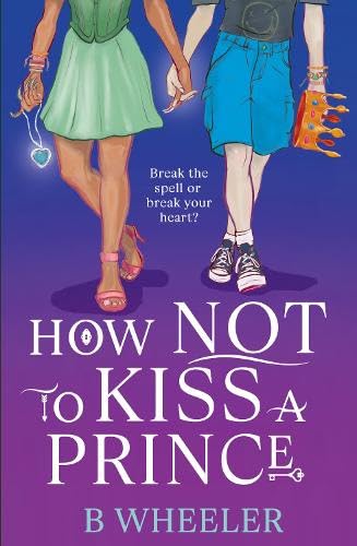 Two people holding hands on a purple book cover titled How NOT to Kiss.