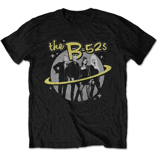 Black unisex t-shirt with a photo of Saturn; size XX-Large.
