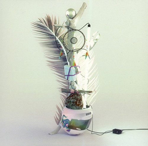 Baauer "Aa" CD cover: surreal sculpture with feathers and a figure.