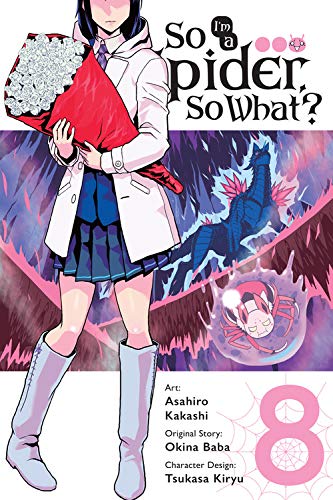 Manga volume 8 cover: girl with flowers, spider, and dragon imagery.
