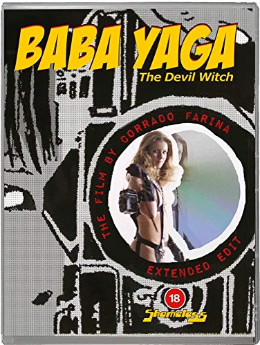 Blu-ray cover for "Baba Yaga" featuring a woman with a gun in a circle.