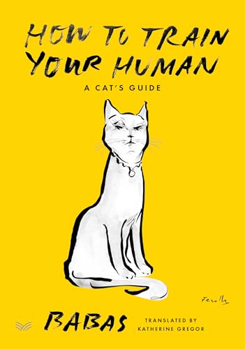 Yellow book cover with a black and white illustration of a cat.