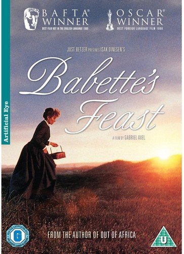 DVD cover for "Babette's Feast" showing a woman in a field at sunset.