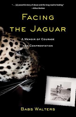 Book cover: jaguar face, small black and white photo, author’s name.