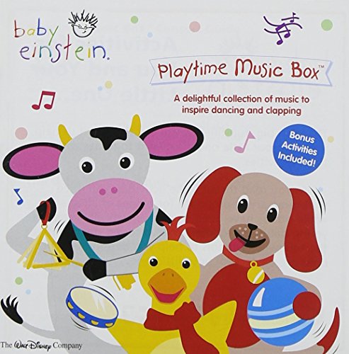 Baby Einstein CD cover with cartoon cow, dog, and duck playing instruments.