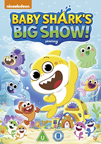 DVD cover featuring colorful cartoon Baby Shark and underwater friends.