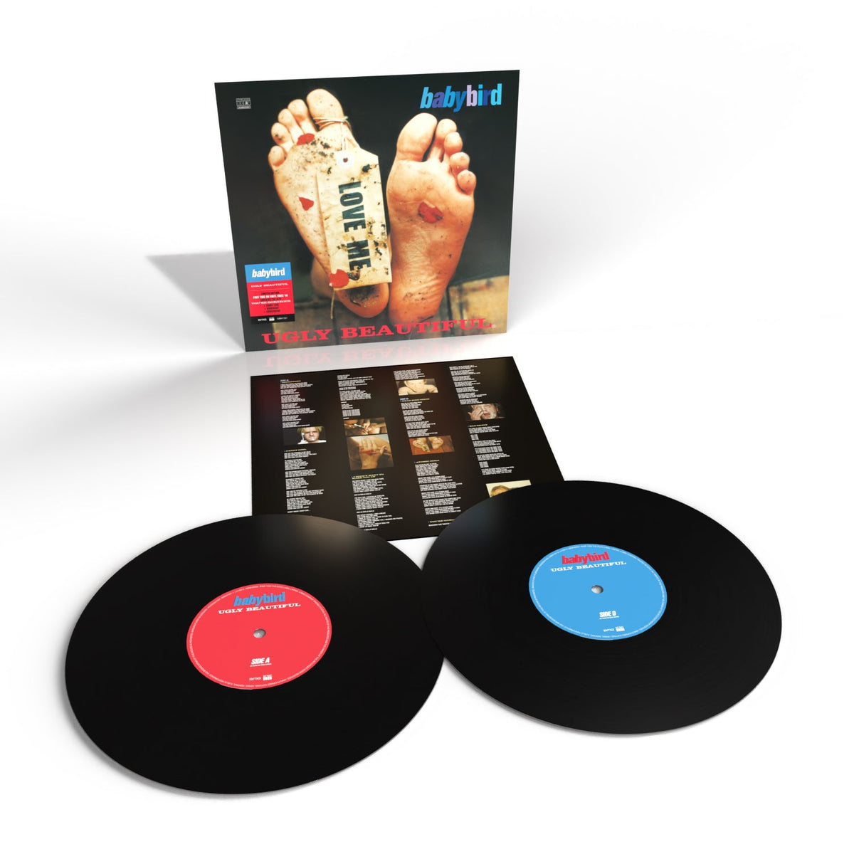 Double vinyl LP of Babybird’s “Ugly Beautiful” with feet illustration.